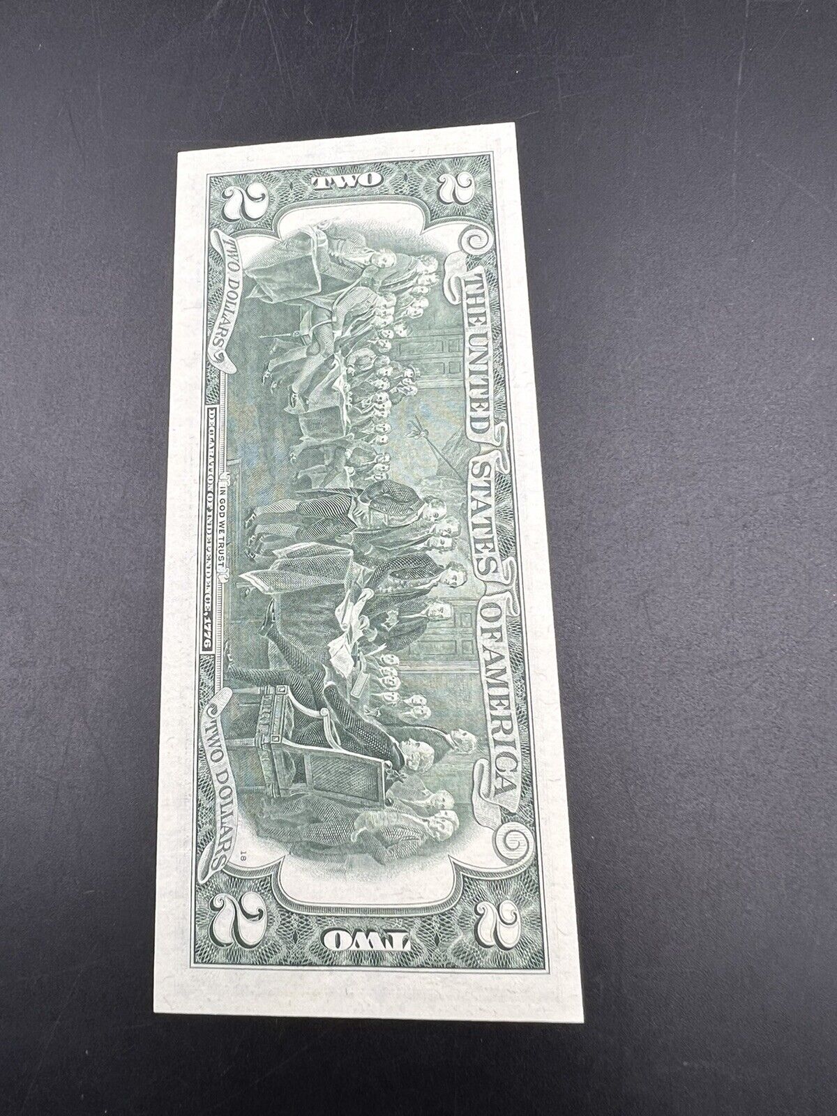 1976 $2 FRN Bicentennial Two Dollar Bill Green Seal Birthday Note 12 02 80 UNC