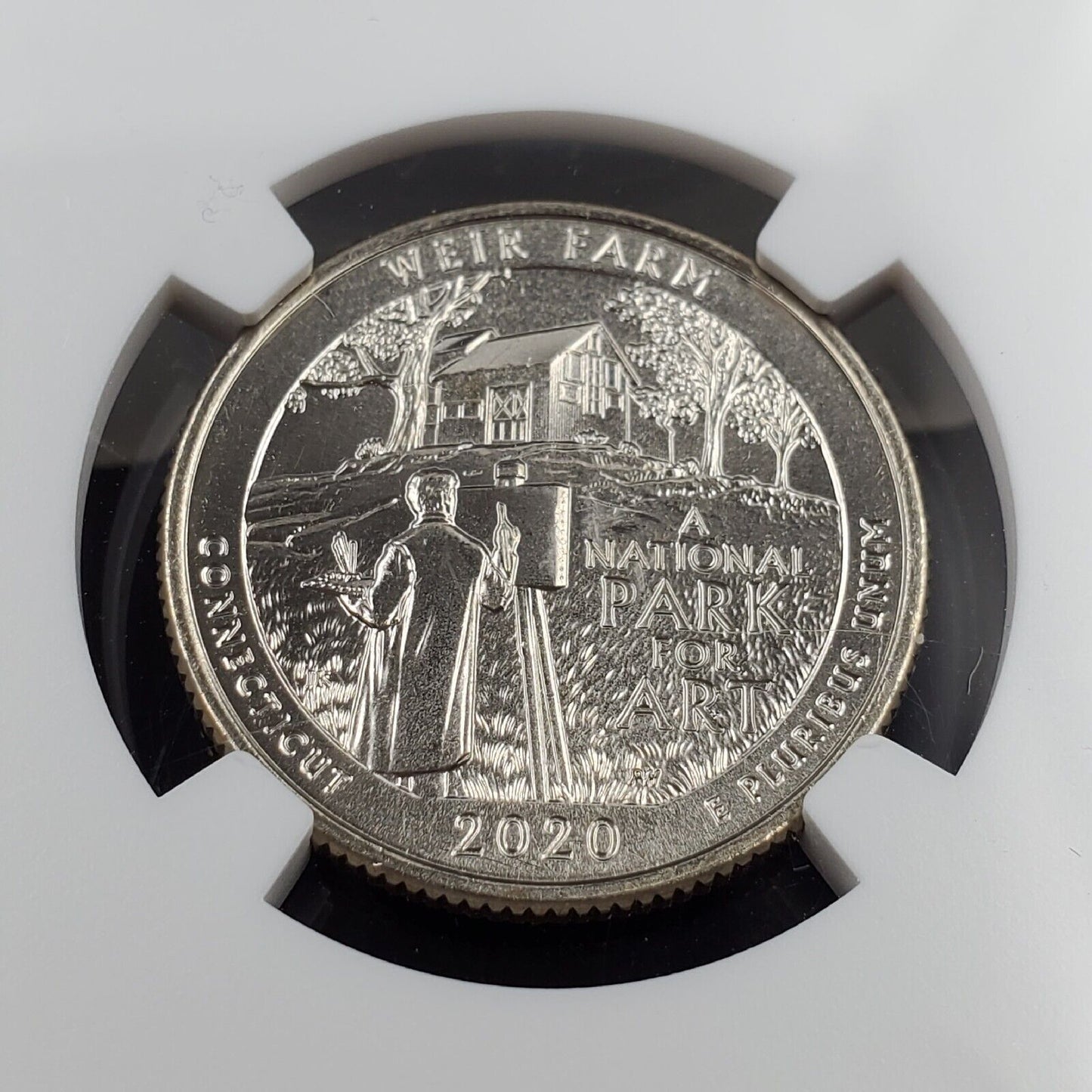 2020 W Weir Farm V75 WWII Privy Mark Park Quarter NGC MS 65 First Releases