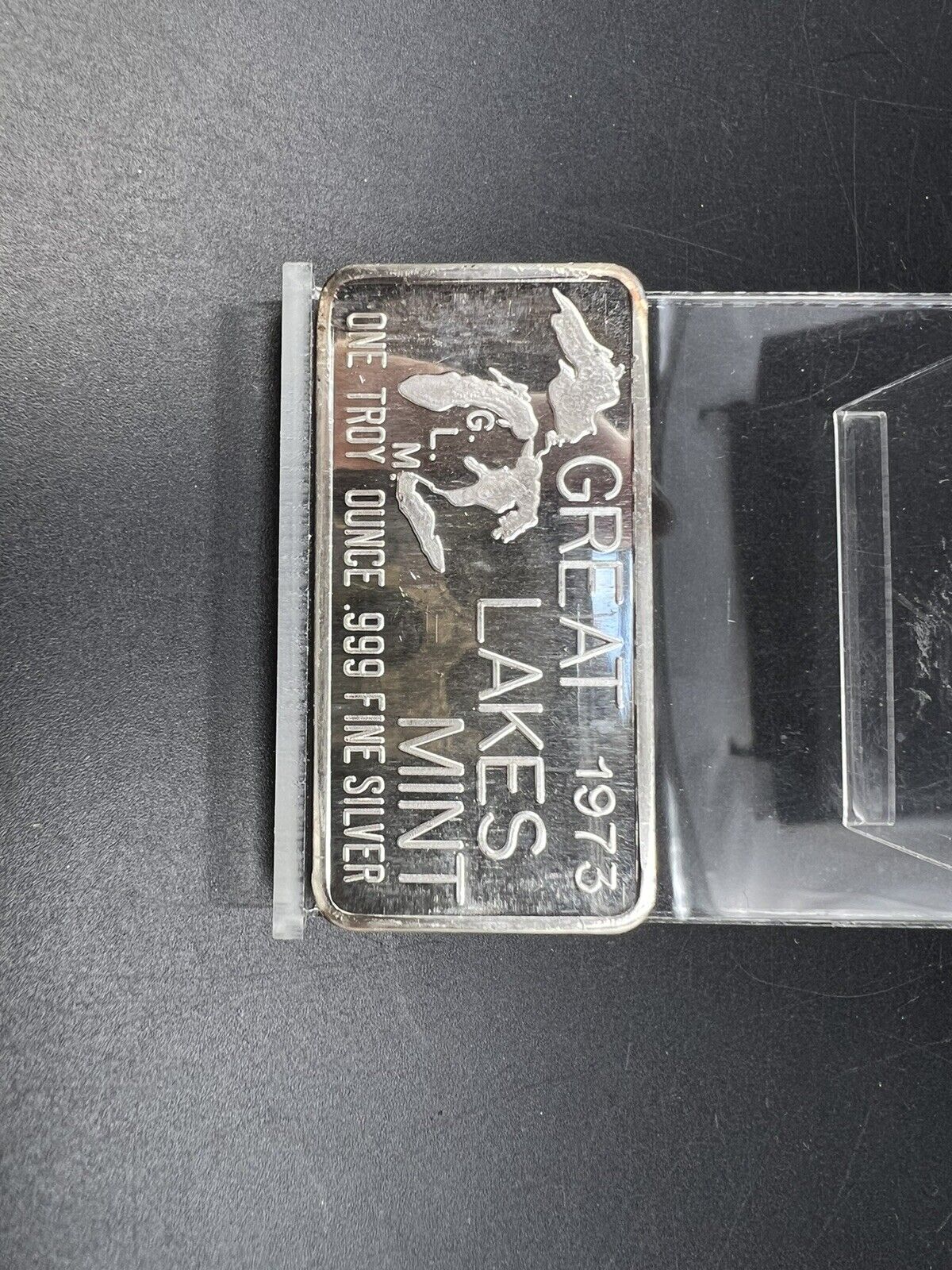 1973 Horse Shoe Horseshoe Good Luck 1 oz .999 Silver Bar Great Lakes Mint CH UNC