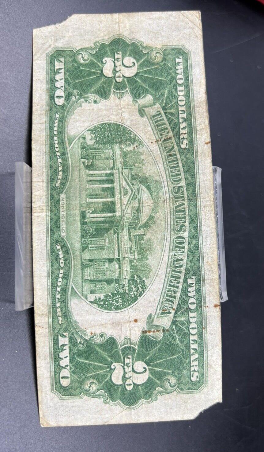 1928 D $2 Red Seal Legal Tender Note Bill Mule Note Micro & Macro # Variety Circ