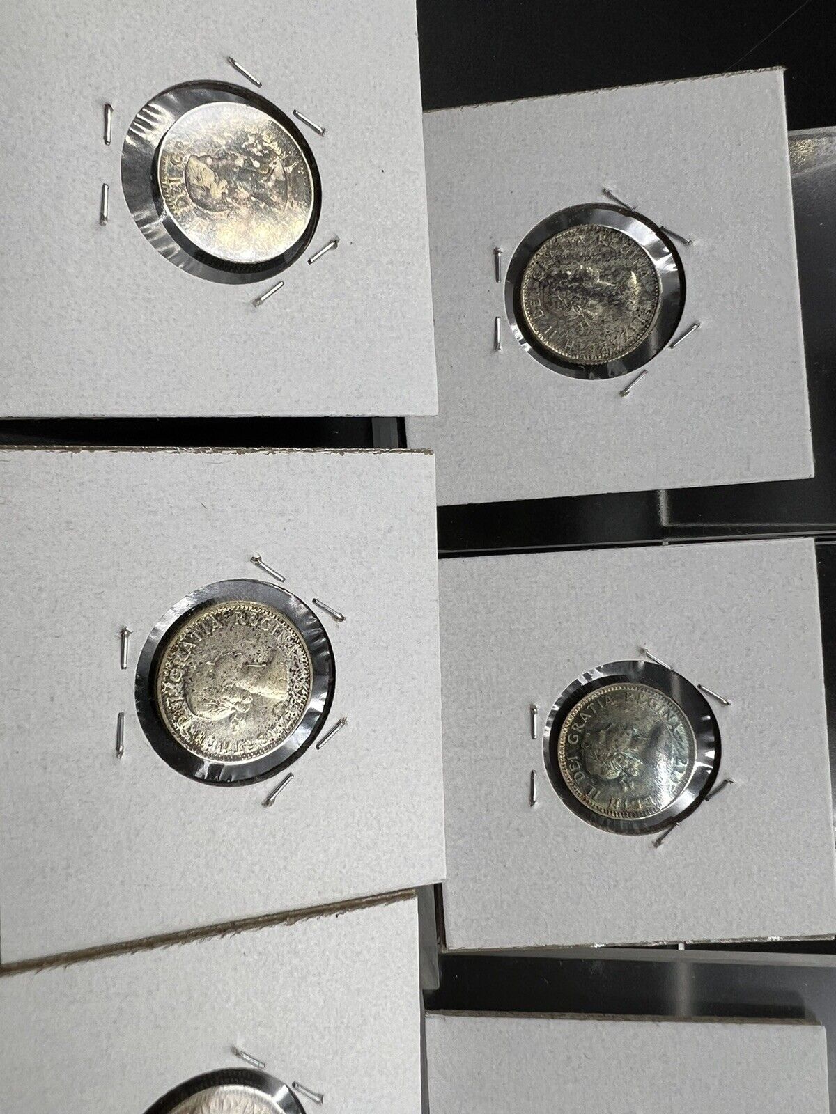 Toner Lot of 10 80% Canada Silver Dime Coins with Nice Toning