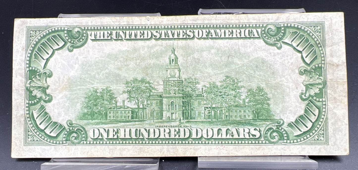1934 $100 FRN Federal Reserve Note Fine Circ Hundred Bill US Currency