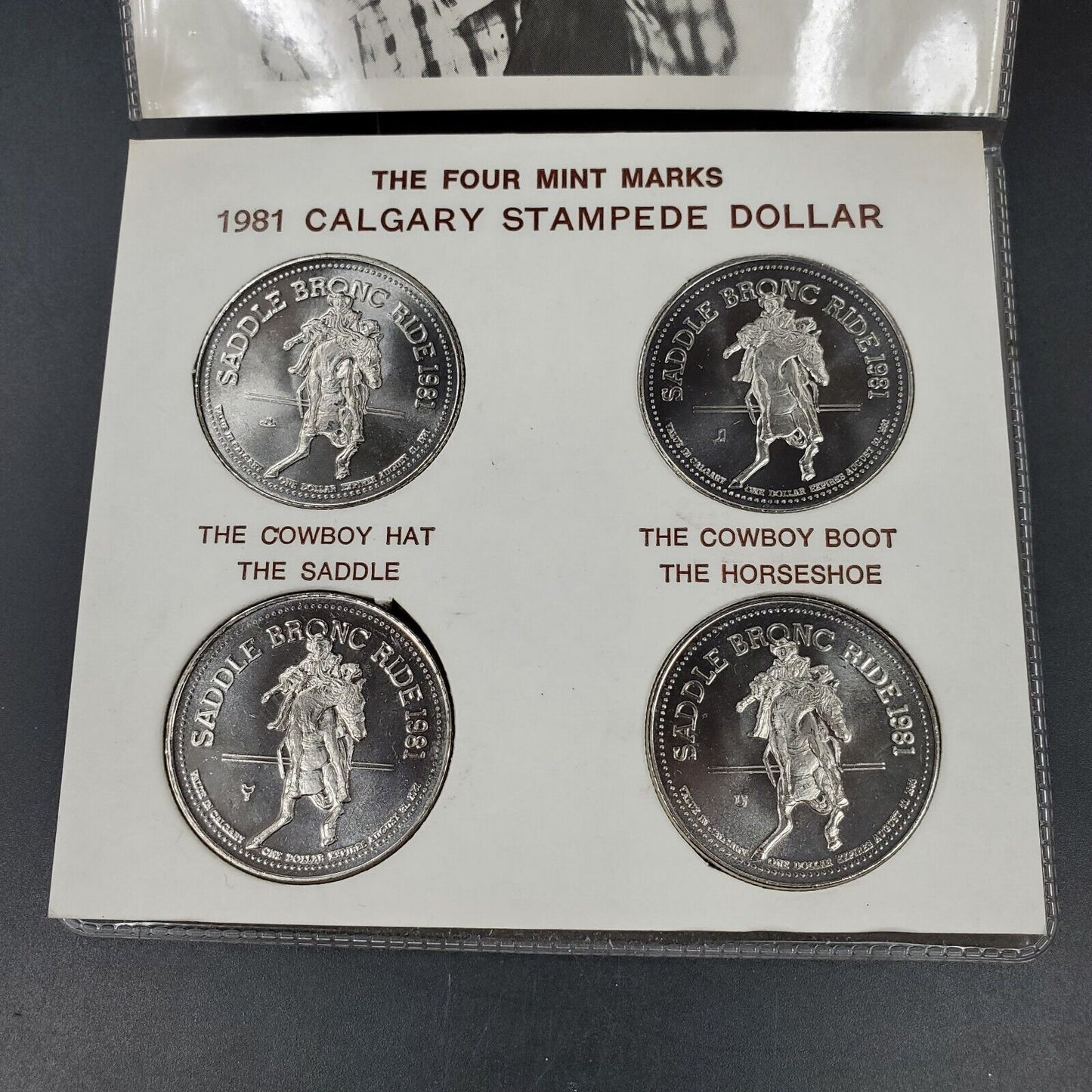 1981 Calgary Stampede Souvenir Dollar The Four Mint Mark Coin Set