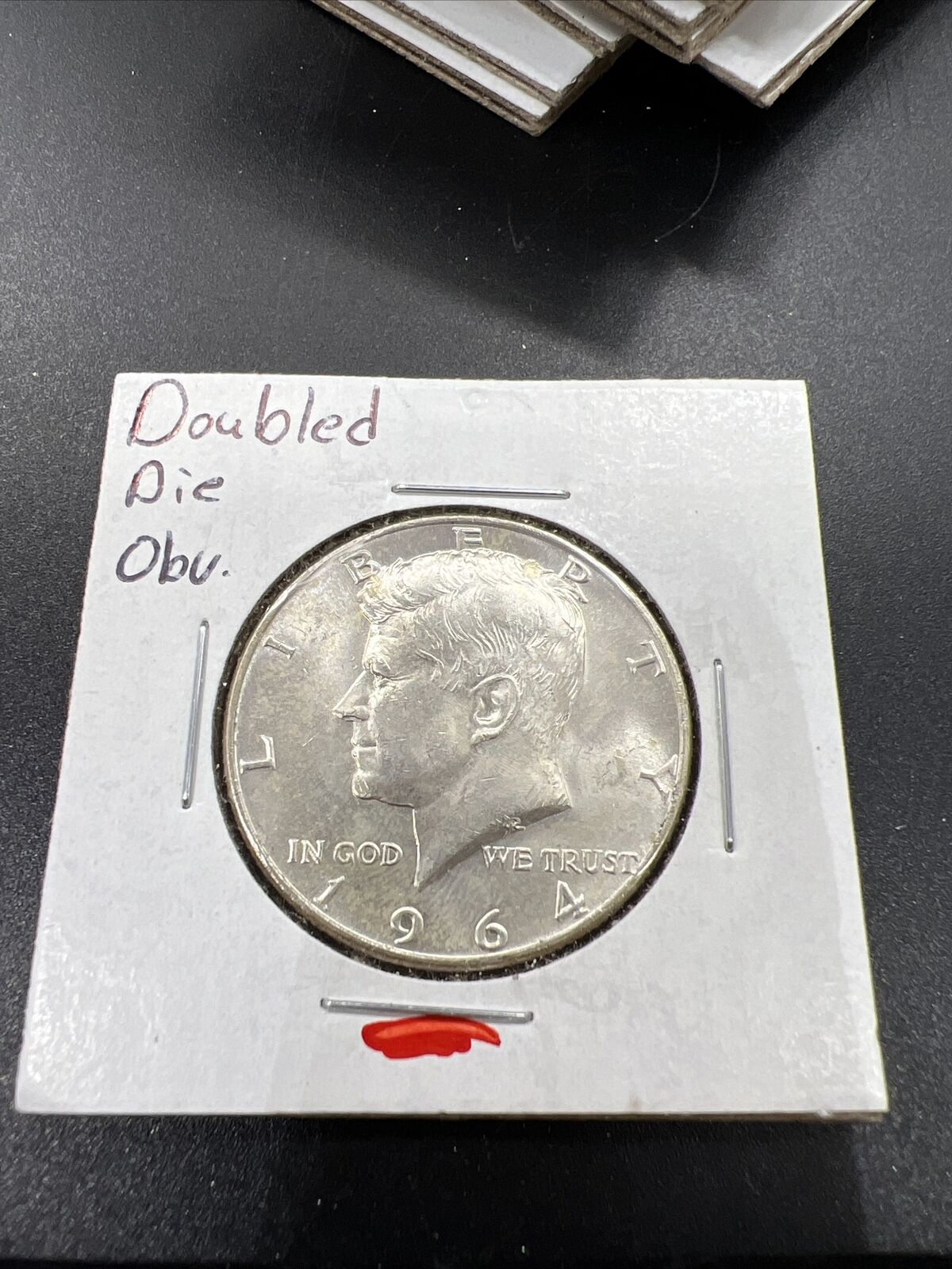 1964 P 50C Kennedy Half Dollar Coin CH AU DDO Double Die OBV Minor Variety #B
