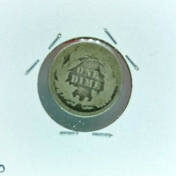 1876 P SEATED LIBERTY SILVER DIME COIN CHOICE AG / G GOOD Circulated