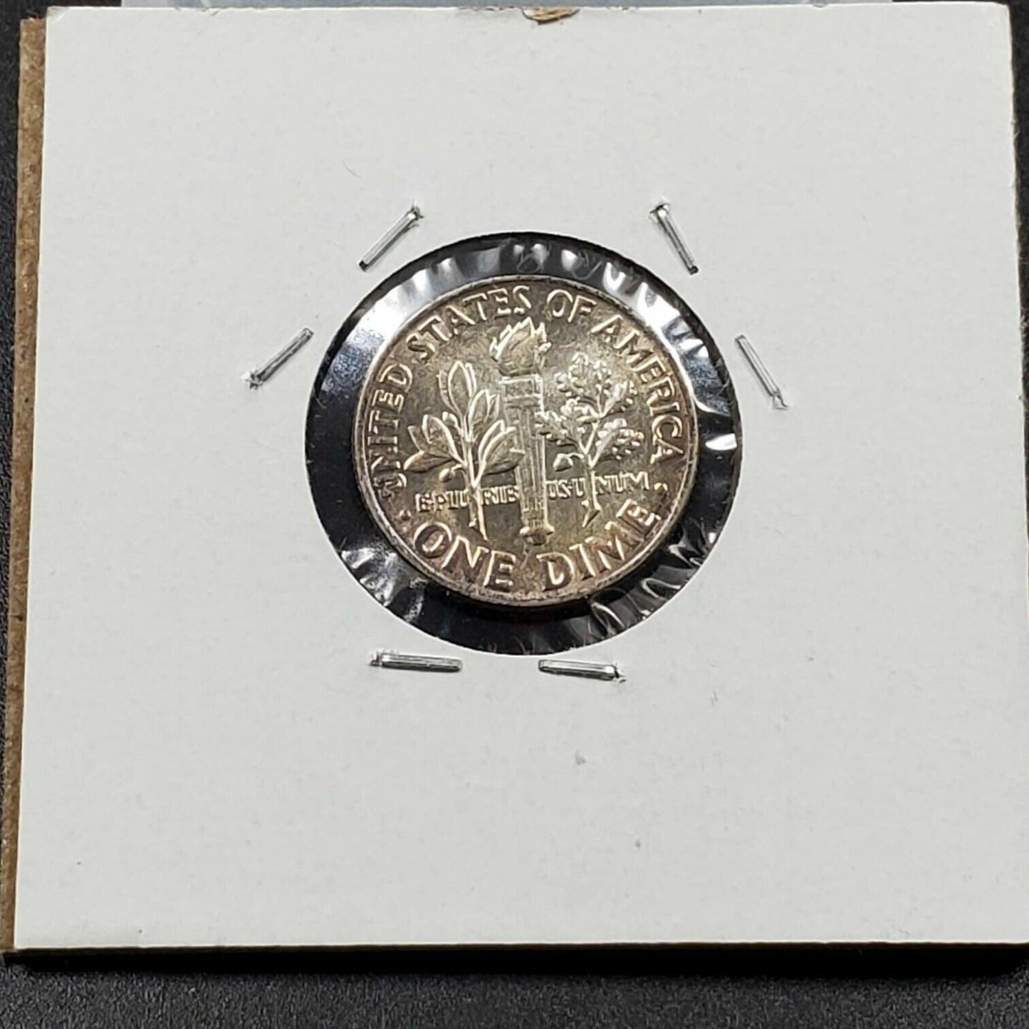 1963 P Roosevelt Silver Dime Coin BU Uncirculated Original PQ Toning Toner OBV