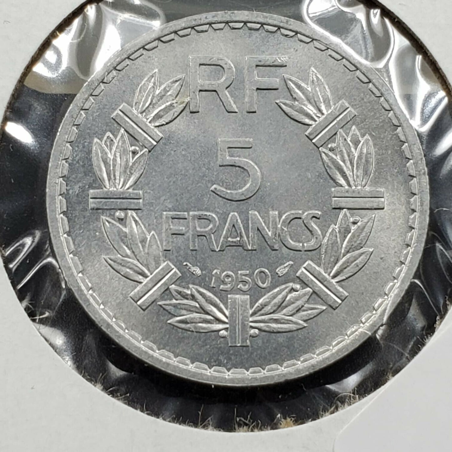 1950 France 5 Francs Aluminum Coin Choice Gem BU Unc High Grade