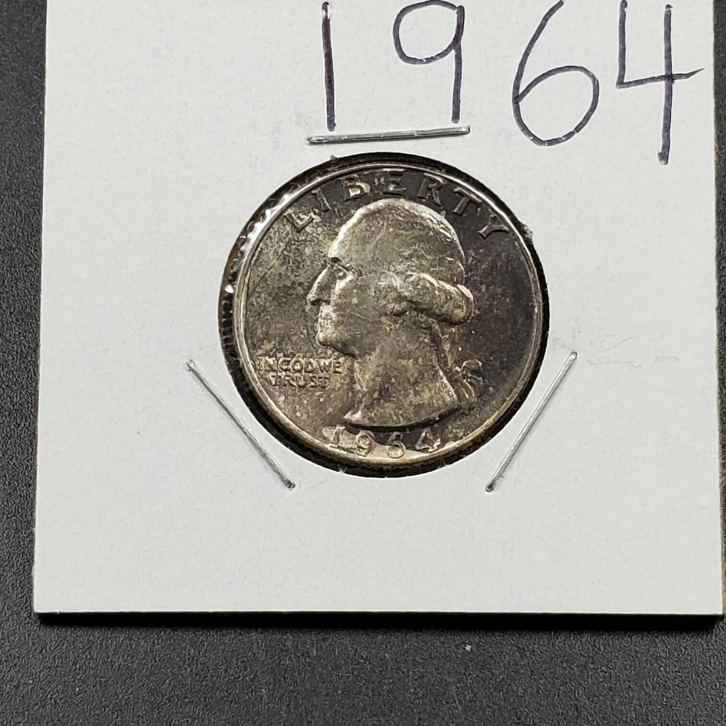 1964 P 25C Washington Quarter Silver Coin Choice BU Uncirculated Neat Toning