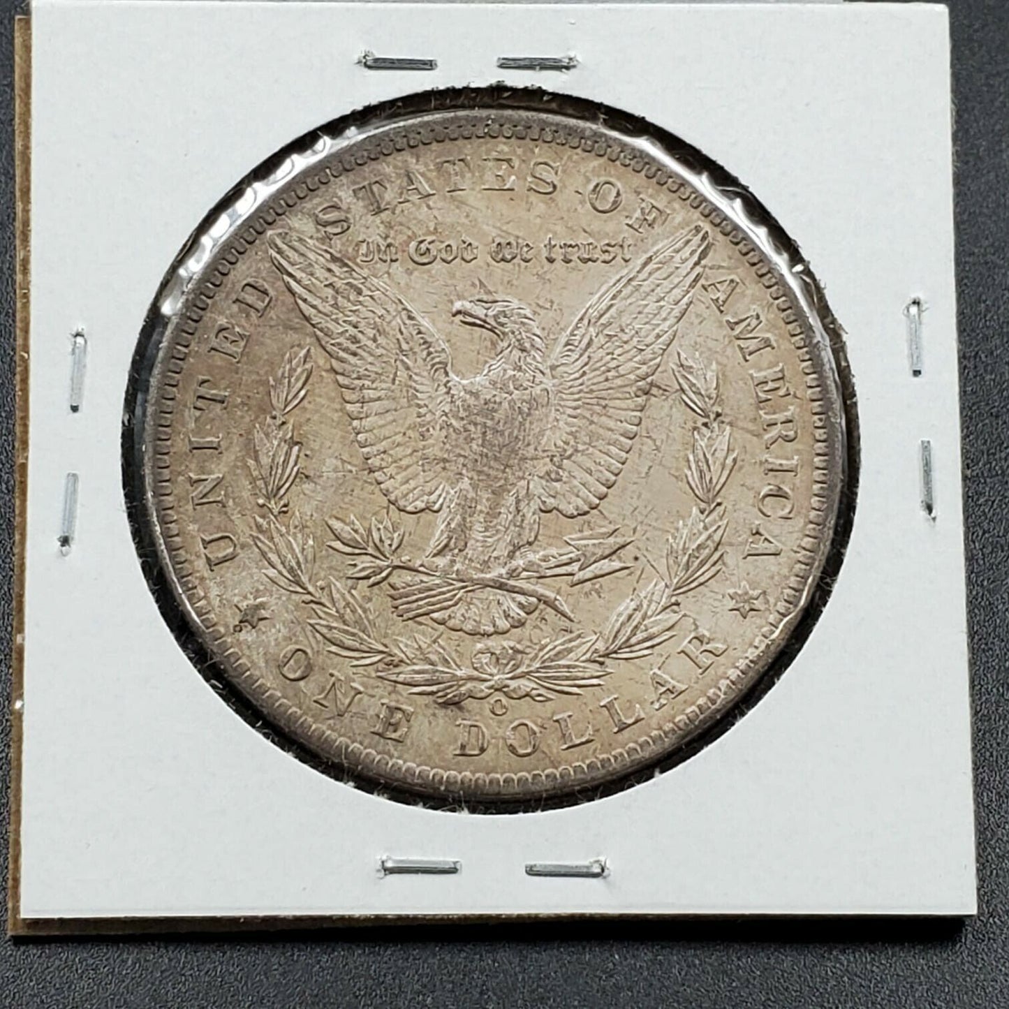 1885 O $1 Morgan Silver Dollar Coin XF AU Circulated Toned Weak Strike