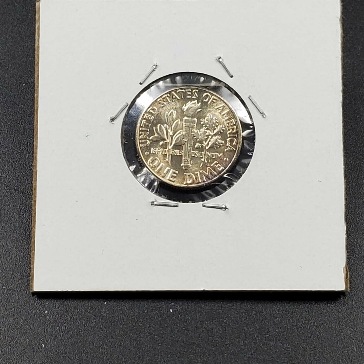 1959 P Roosevelt Silver Dime Uncirculated Neat Toning Toner