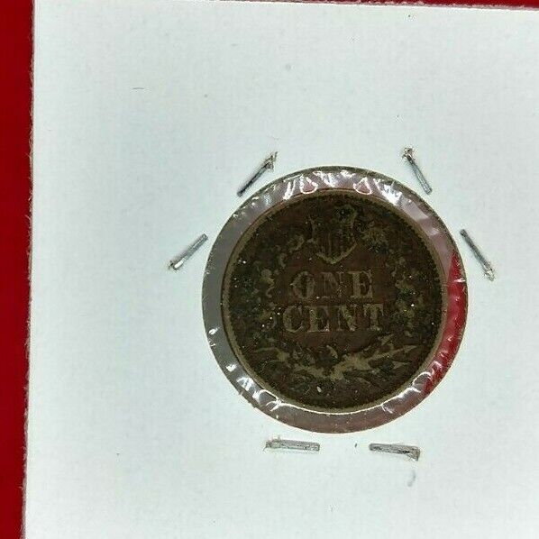 1863 P 1c Copper Nickel Indian Small Cent Penny Coin AVERAGE CIRC TONED