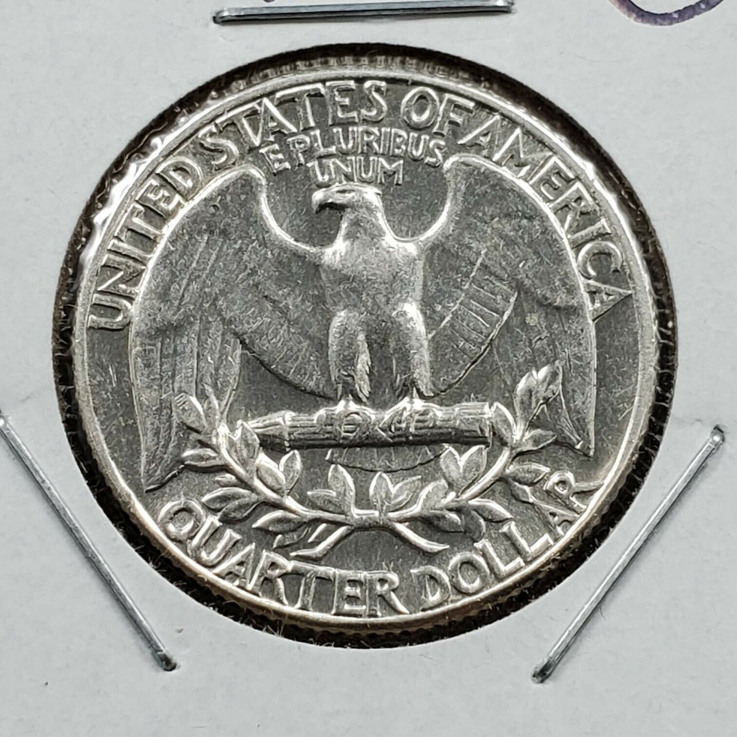 1961 Type B Reverse Variety Washington Silver Quarter Coin Average Uncirculated