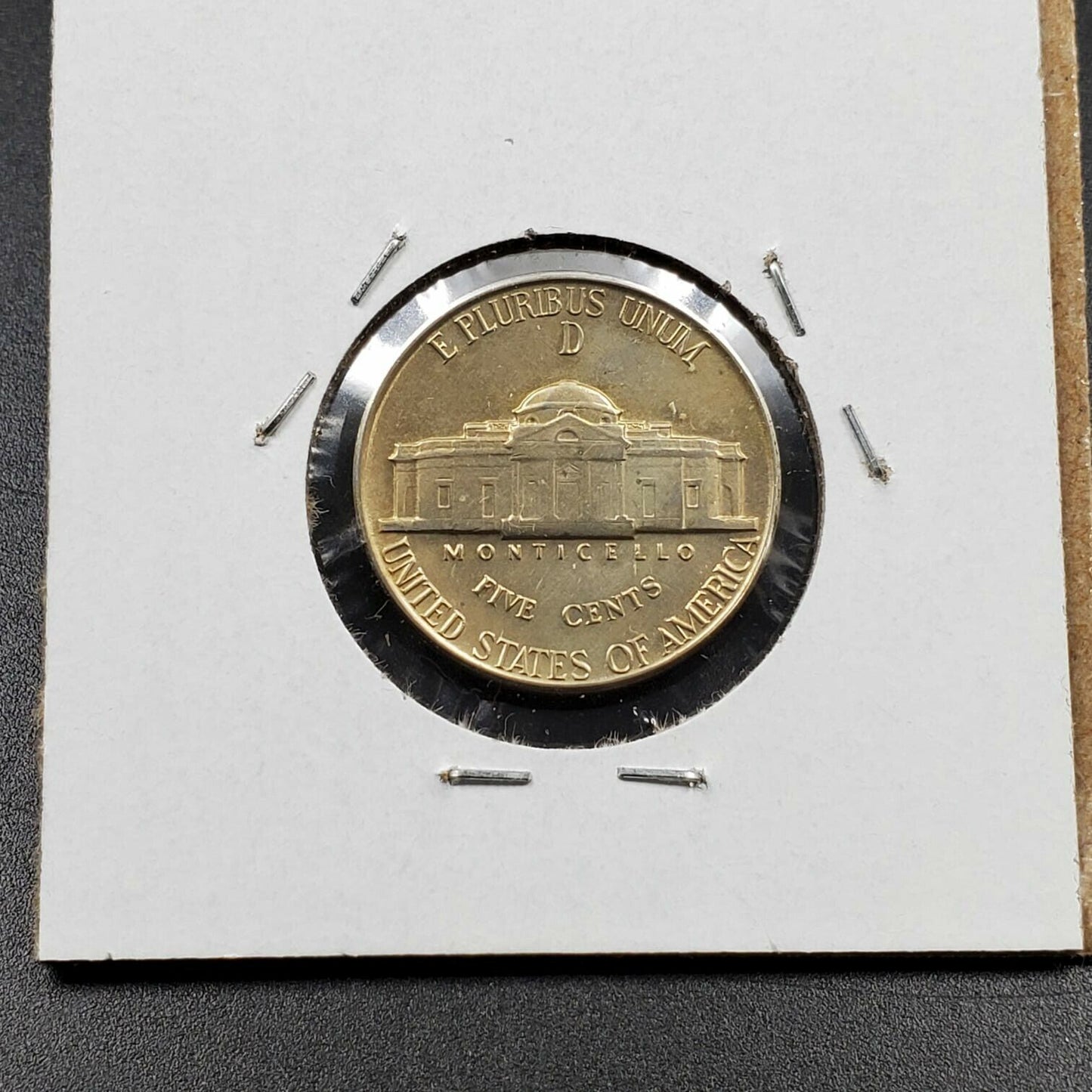 1945 D Jefferson Silver WW2 World War Two Nickel Coin AVG Uncirculated OBV Toned