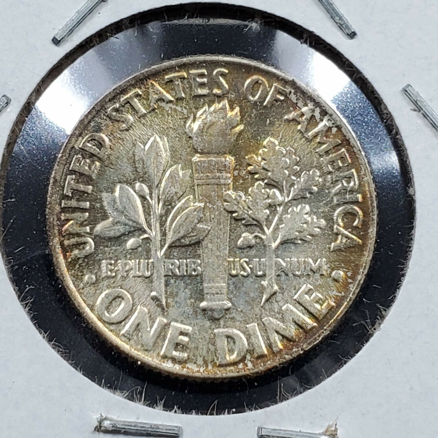 1964 P Roosevelt Silver Dime Uncirculated Neat Toning Toner