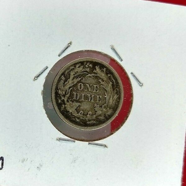1890 P SEATED LIBERTY SILVER DIME COIN CHOICE VF VERY FINE CIRCULATED