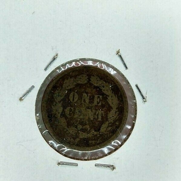 1859 P 1c Copper Nickel Indian Small Cent Penny Coin Very Circulated Worn