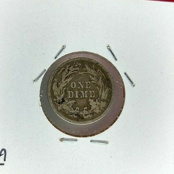 1891 P SEATED LIBERTY SILVER DIME COIN CHOICE VF VERY FINE CIRCULATED
