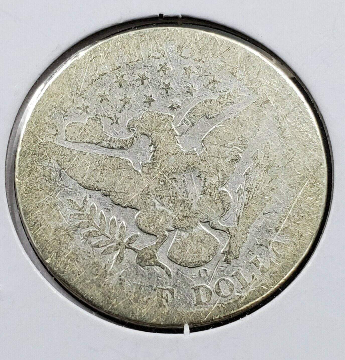 1908 O Barber Silver Half Dollar Polished Circulated 5-10% Die Rotation Error