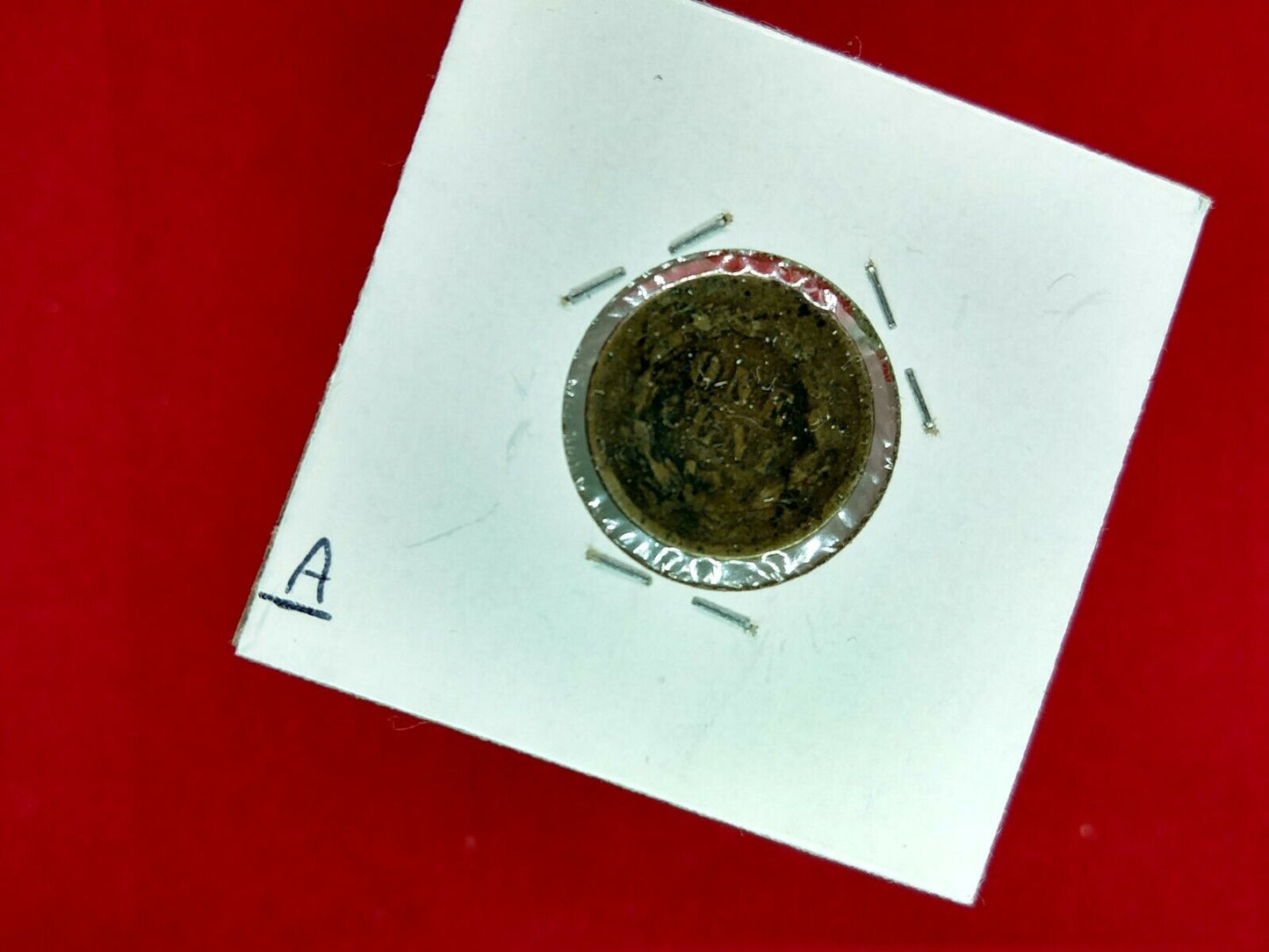 1859 P 1c Copper Nickel Indian Small Cent Penny Coin Very Circ Civil War Era