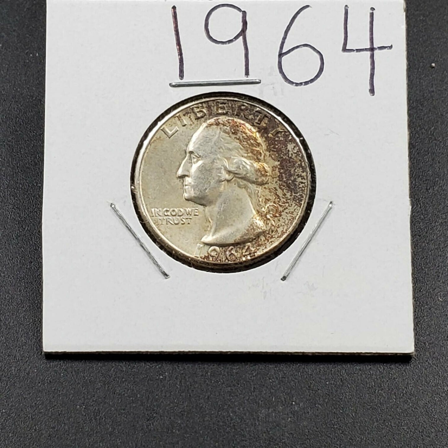 1963 P 25C Washington Quarter Silver Coin Choice AU About UNC Neat Toning
