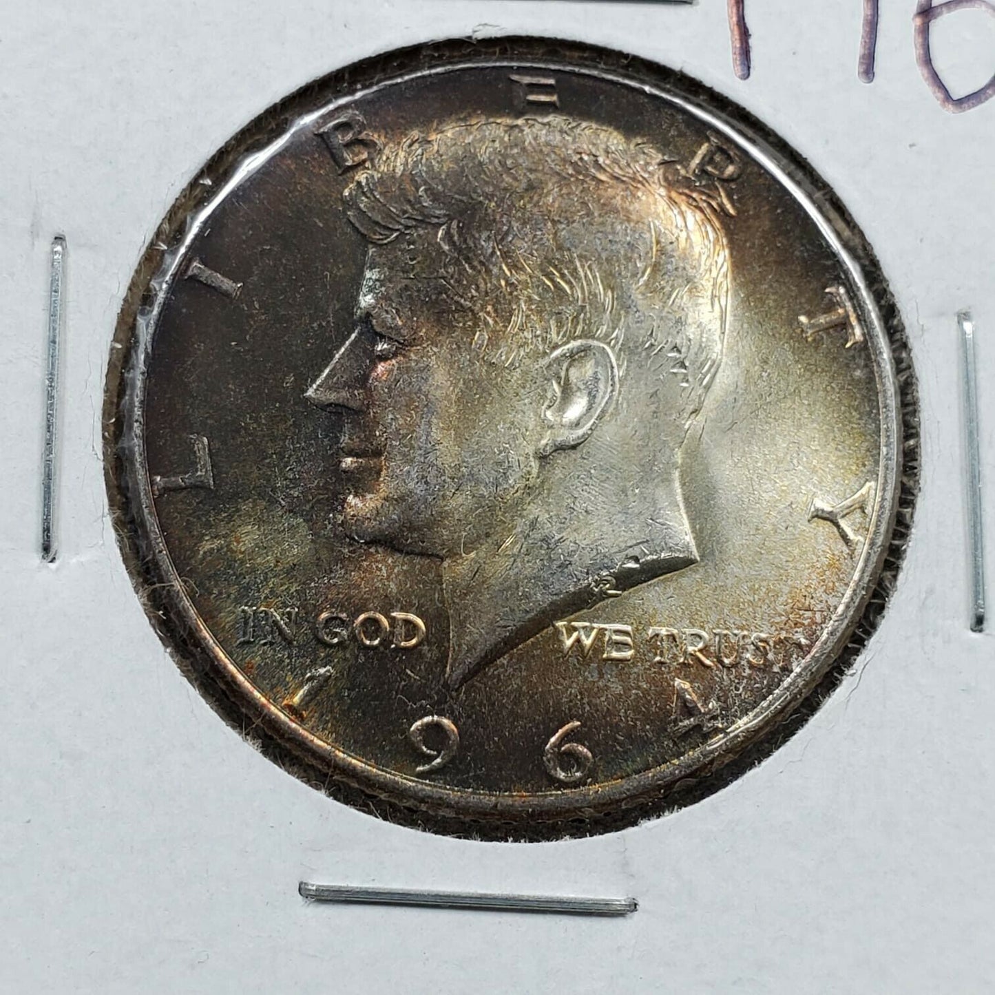 1964 P Kennedy 90% Silver Half Dollar Coin Choice BU PQ Nice Toning Toner