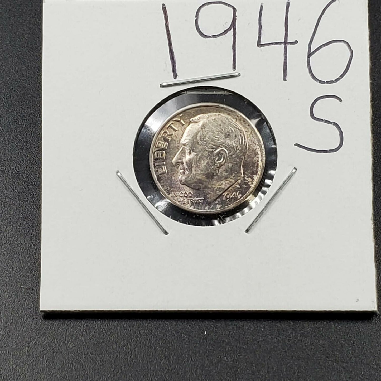 1946 S Roosevelt Silver Dime CH BU Uncirculated Neat Toning Toner