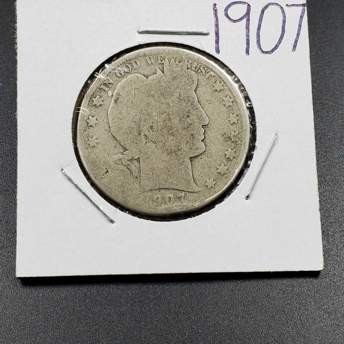 1907 P 50C Barber Silver HALF DOLLAR Coin Choice AG ABOUT GOOD Circulated