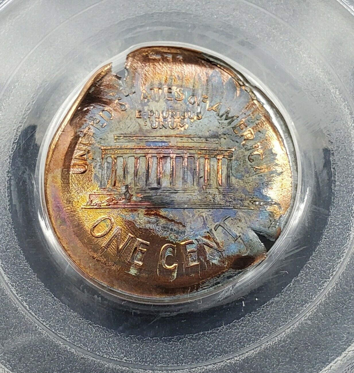 70% Brockadge w/ BroadStrike Error ND Zinc Lincoln Memorial Cent PCGS MS64 RD