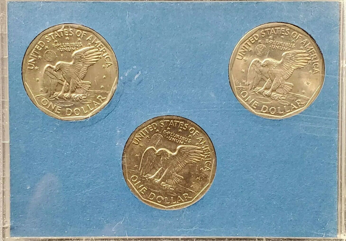 1979 OLD LITTLETON SUSAN B. ANTHONY SBA SOUVENIR DOLLAR SETS 3 COIN Set GEM BU