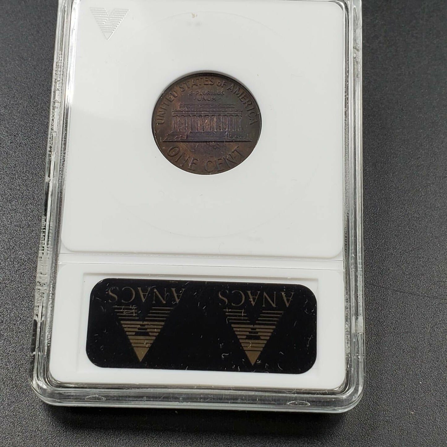 Struck Thru Late Stage Capped Die 1971 S Lincoln Memorial Cent Coin ANACS MS63