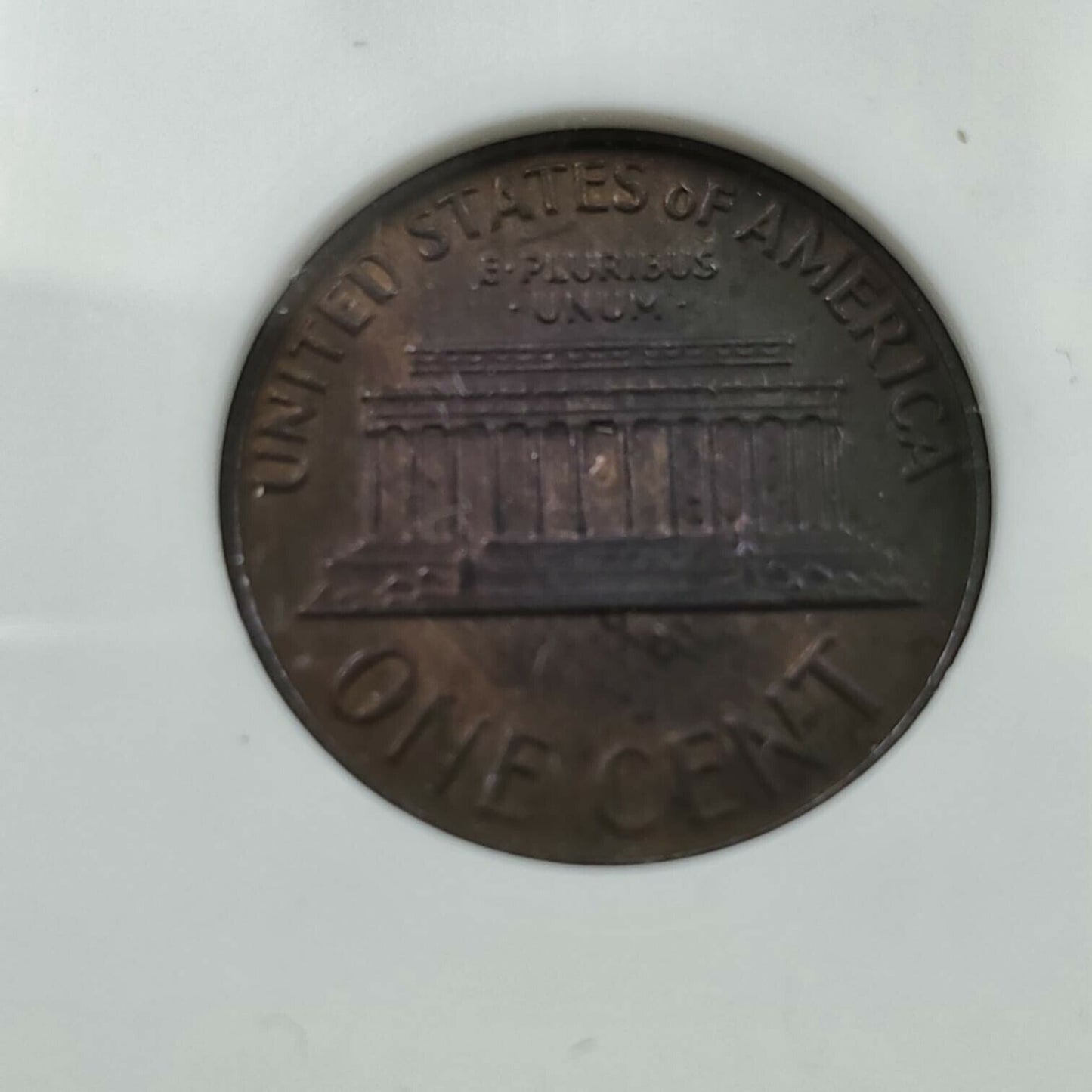 Struck Thru Late Stage Capped Die 1971 S Lincoln Memorial Cent Coin ANACS MS63