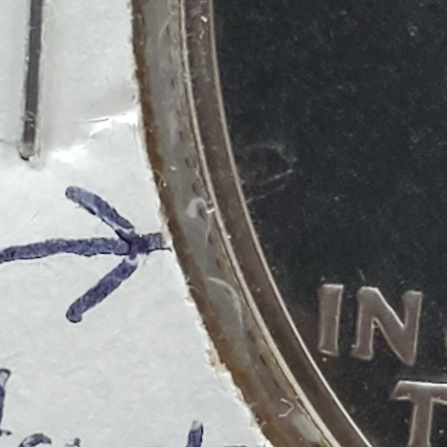 1973 S Ike Eisenhower Dollar Clad Proof Gem DCAM Struck Thru w/String Error Coin