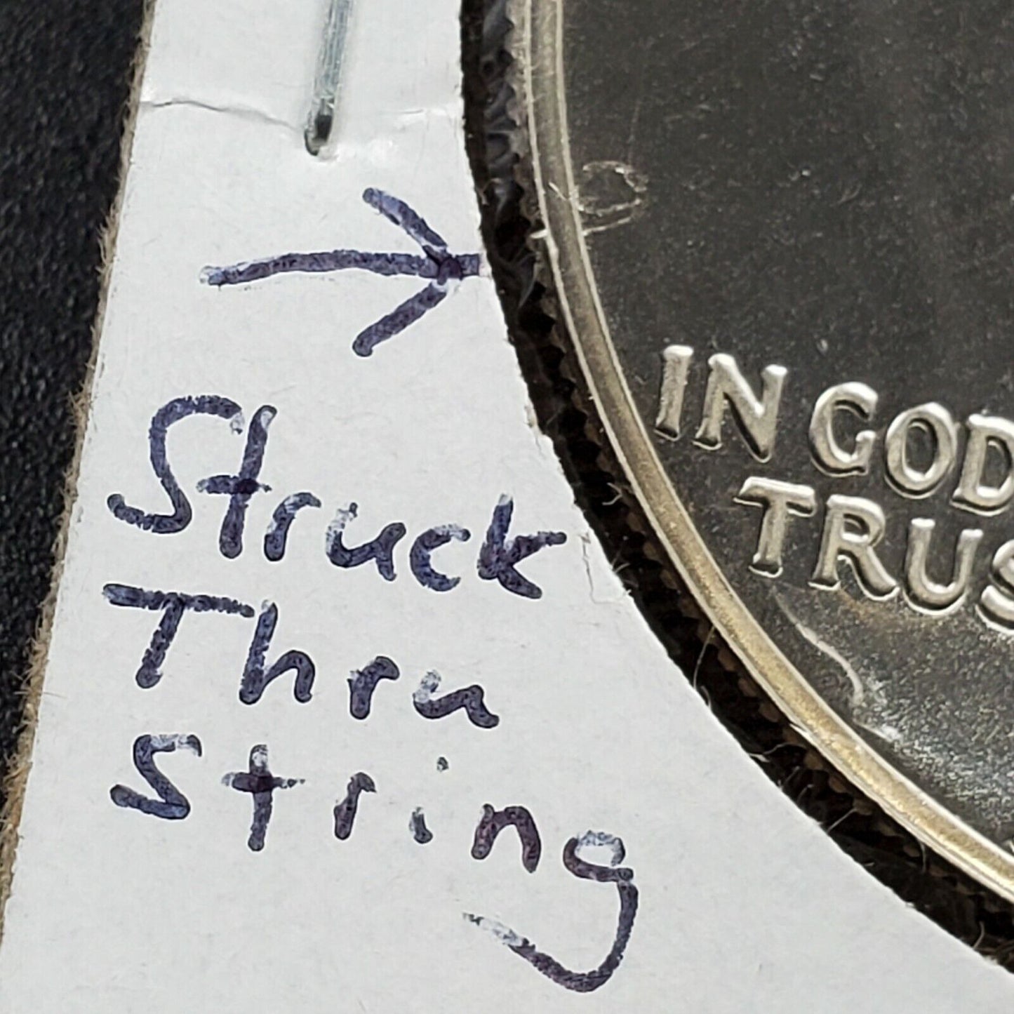 1973 S Ike Eisenhower Dollar Clad Proof Gem DCAM Struck Thru w/String Error Coin