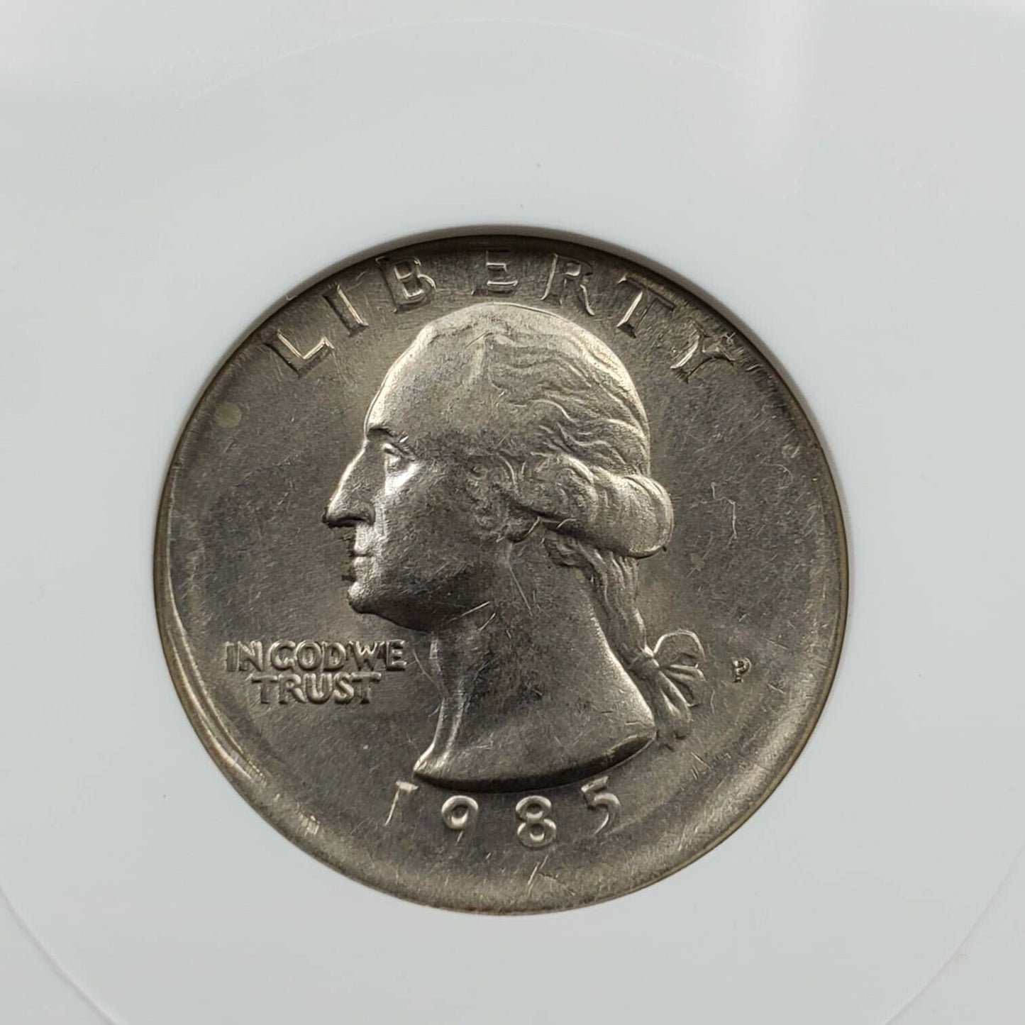 Large Broadstrike Error 1985 P Washington Quarter ANACS UNC Details Nice Coin