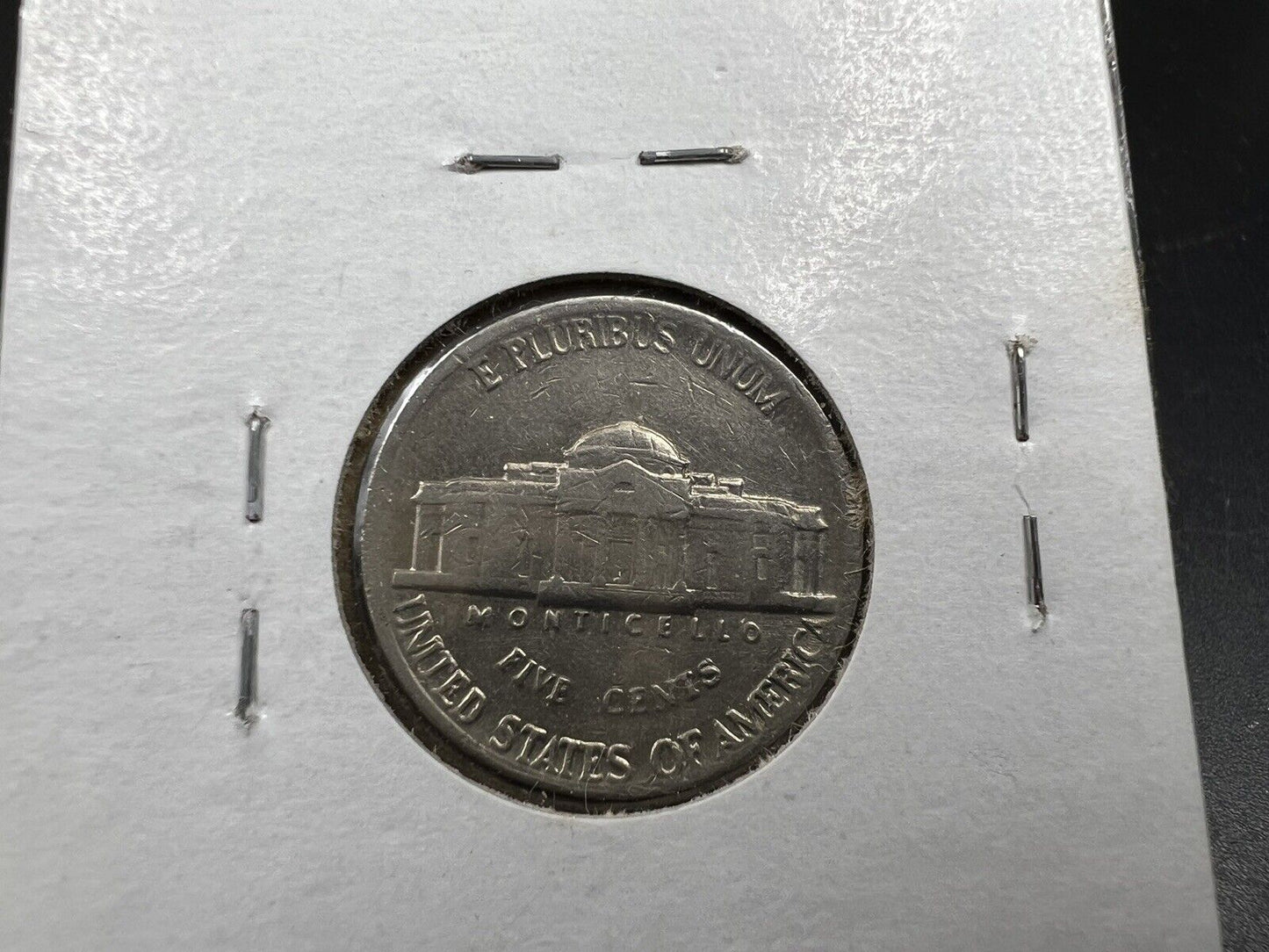 1985 P 5c Broadstrike Off Center Error Jefferson Nickel XF Circ