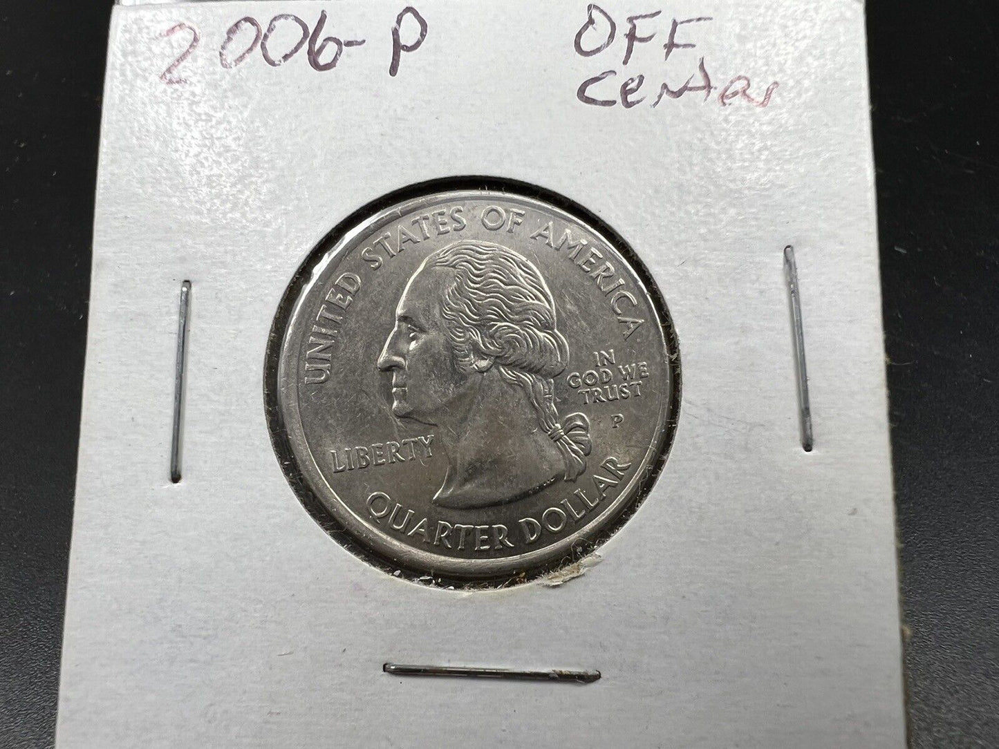 2006 25c Off Center Broadstrike Error Coin Colorado State Statehood Quarter AU