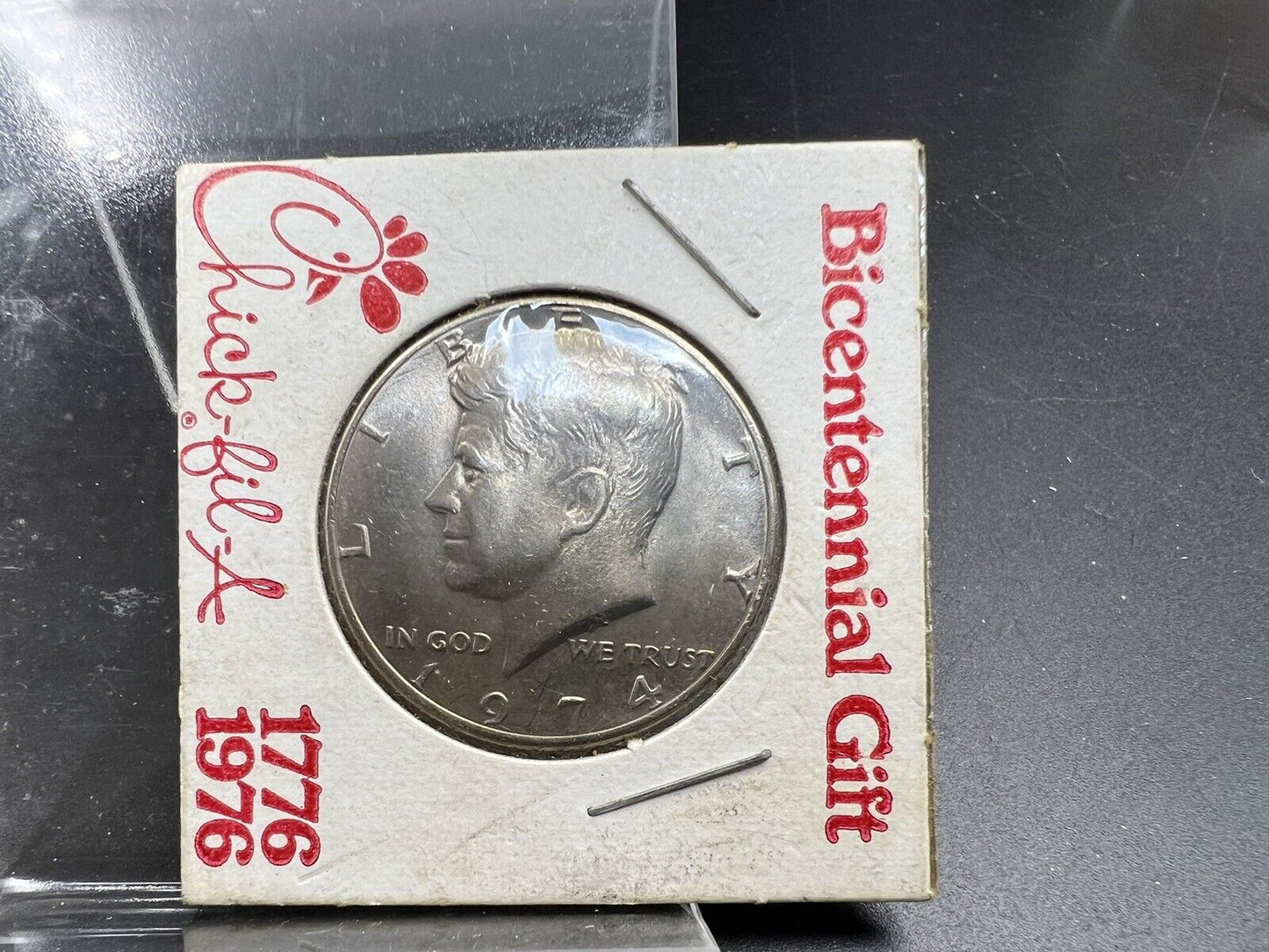 Chick Fil A BICENTENNIAL GIFT 1974 Kennedy Half Dollar UNC #3