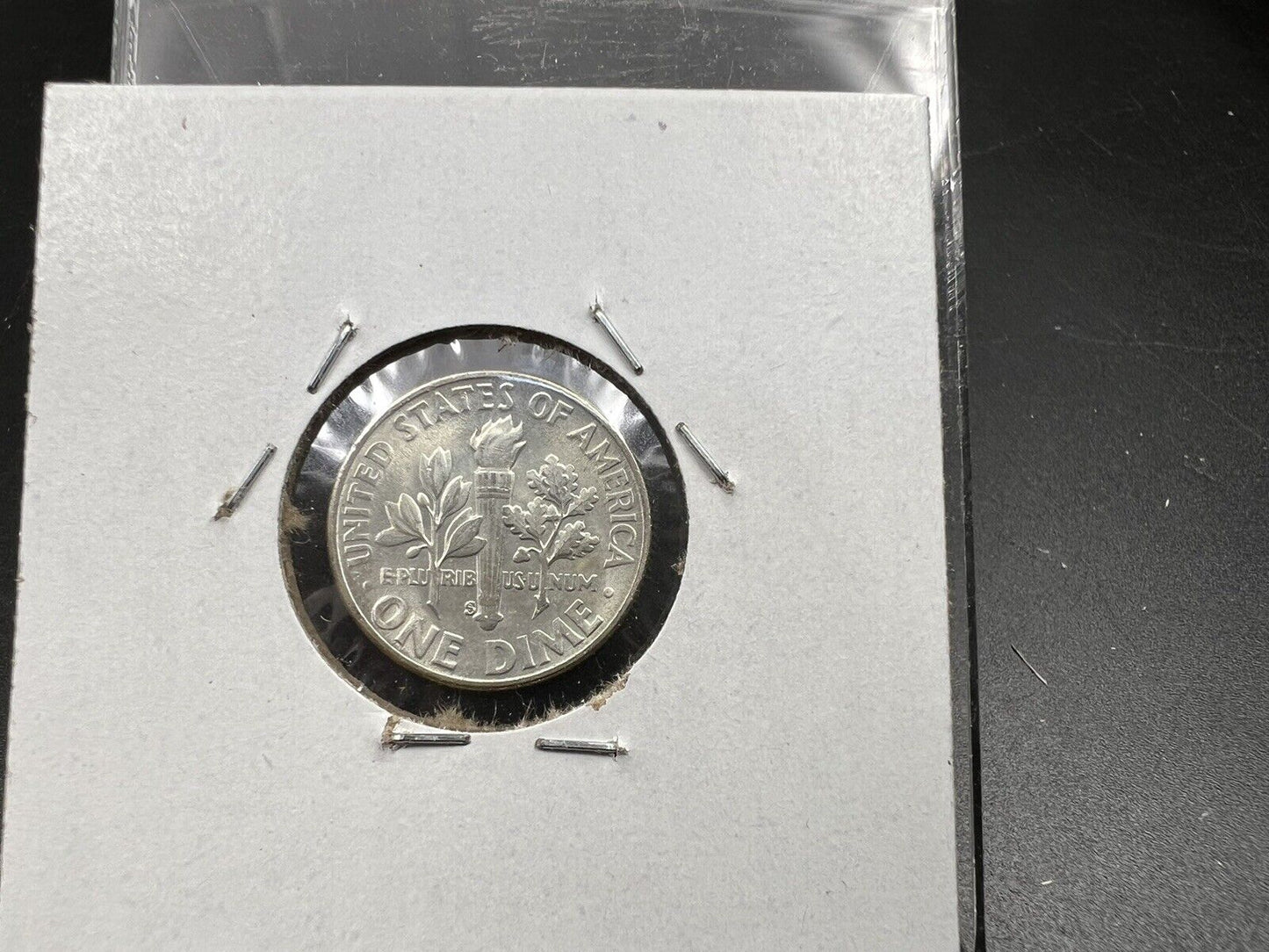 1955 S 10c Roosevelt Silver Dime Coin PQ Golden Toning Obverse BU UNC