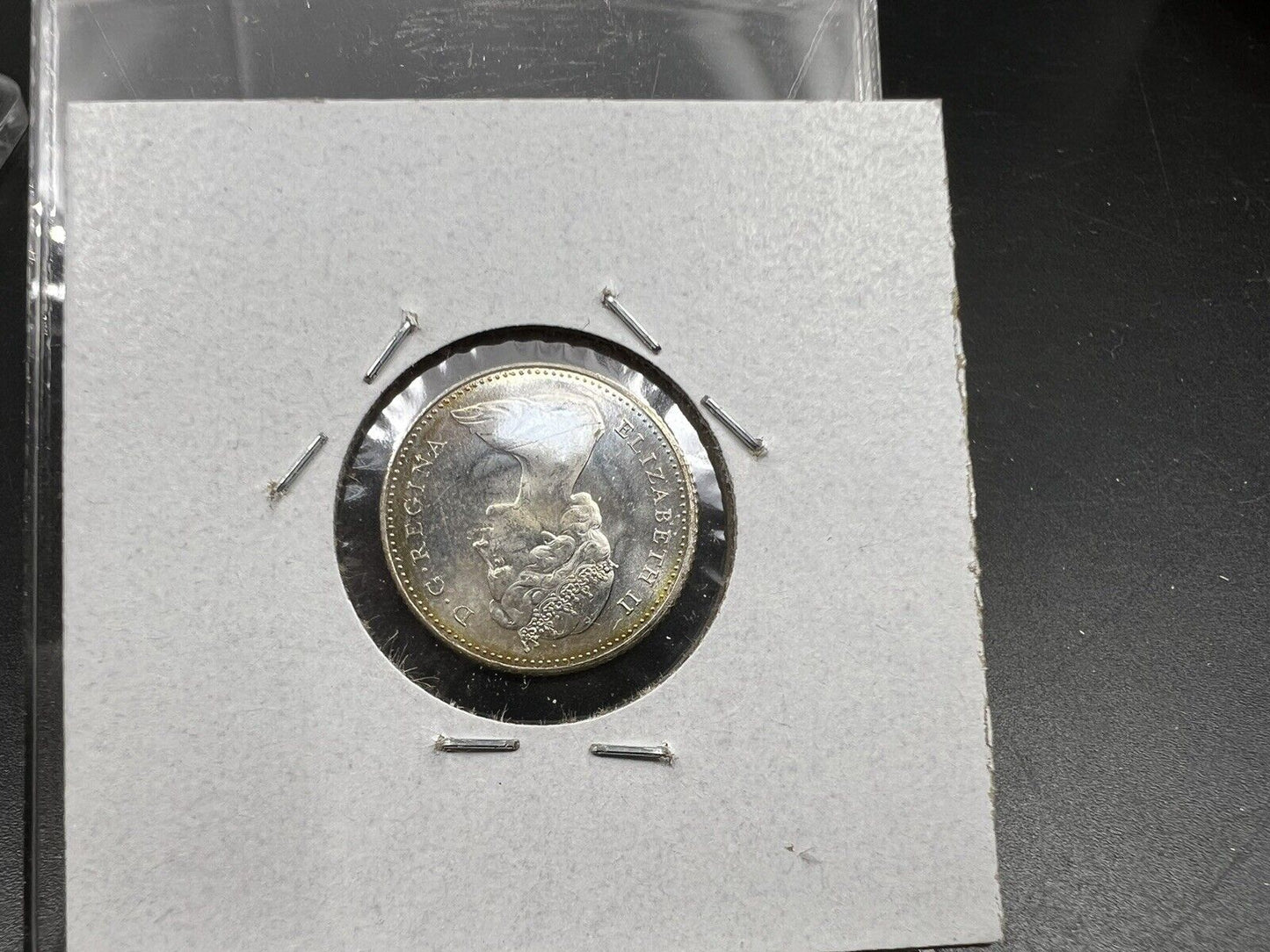 1967 10c Canada 80% Silver Dime Coin PQ Halo Rainbow Toning Toner Reverse CH BU