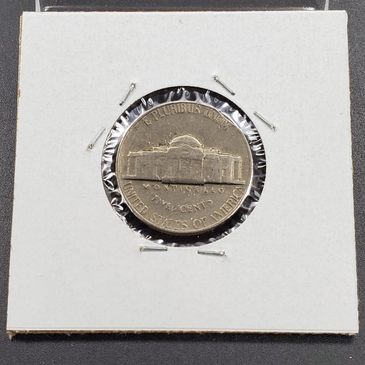 1969 S Jefferson Nickel 5c Clipped Planchet Error Coin Clip Circ
