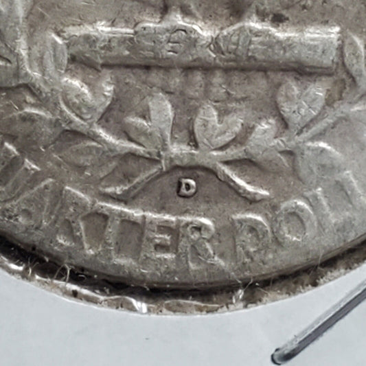 1950 D/D 25c Washington Quarter Coin RPM 004 Variety Coin