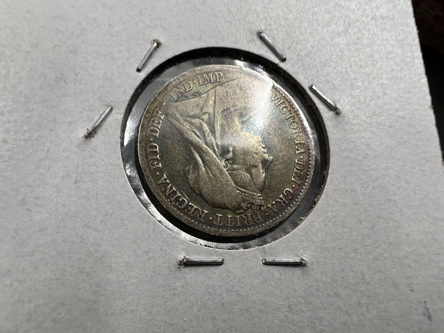 1900 Great Britain Silver 6P Six Pence VF Very Fine Circ Neat Toning Toner
