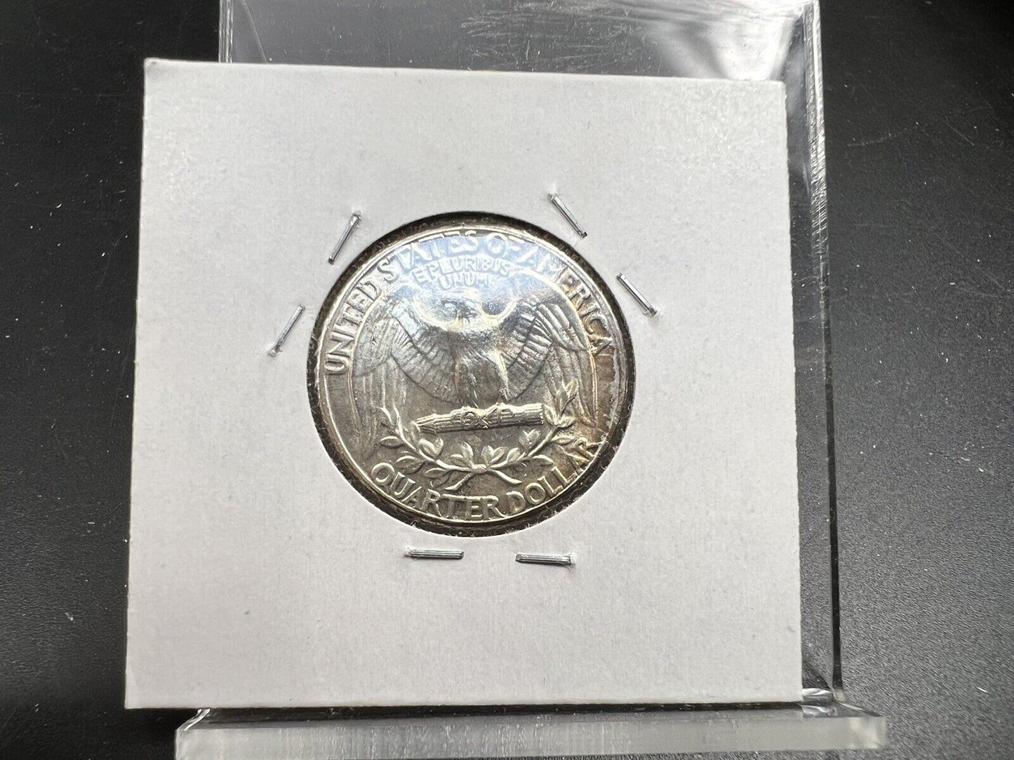 1963 P 25c Washington Silver Quarter Coin UNC Neat Toning Toner