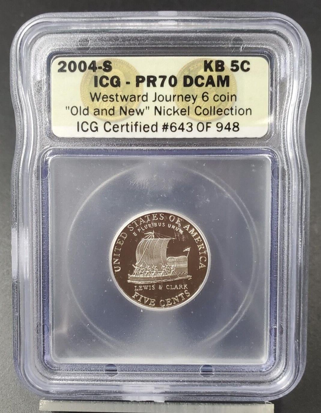 2004 S ICG PF70 DCAM Keelboat Jefferson Nickel 5C Proof