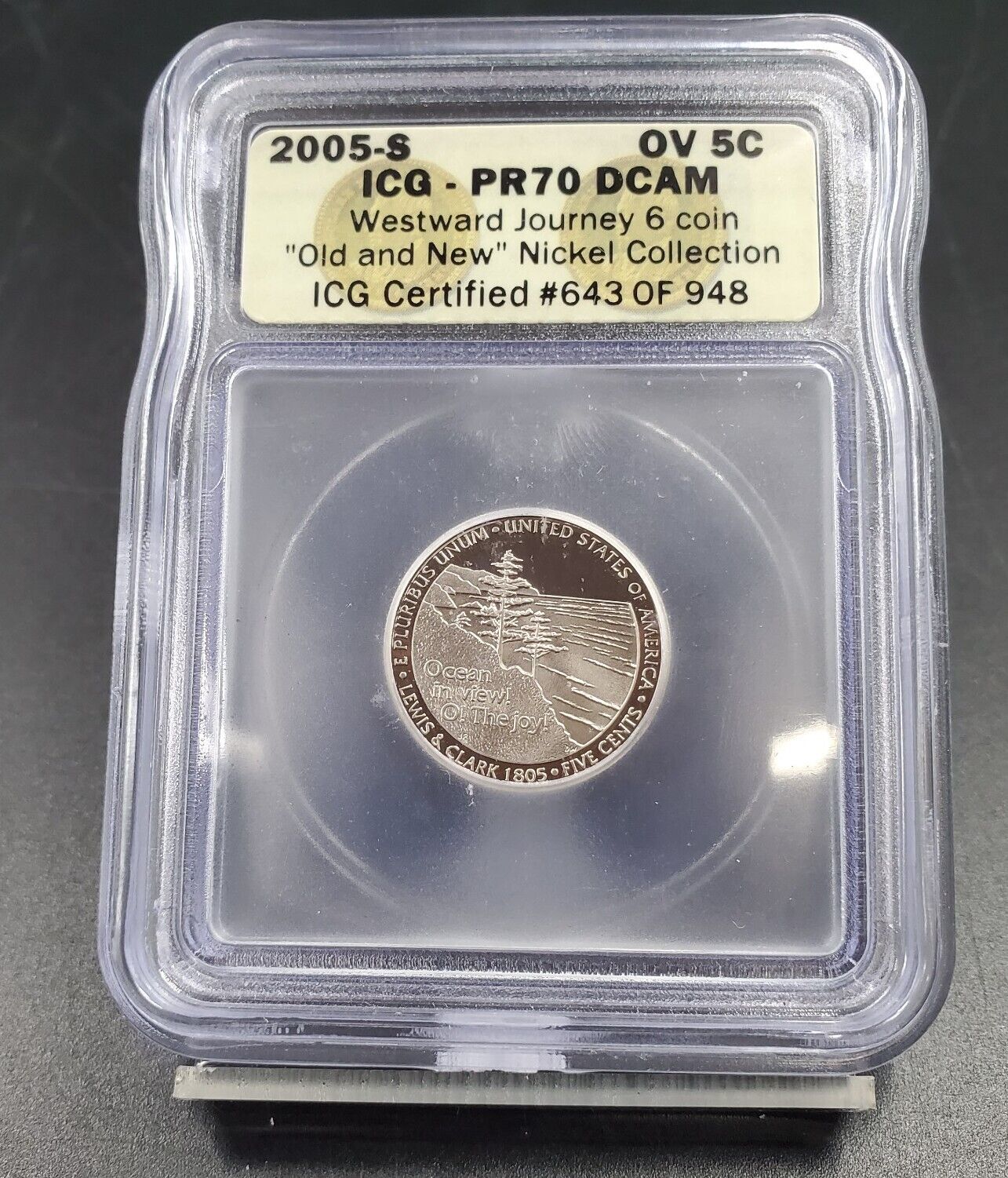 2005 S 5C Ocean View Jefferson Nickel ICG PR70 DCAM Deep Cameo