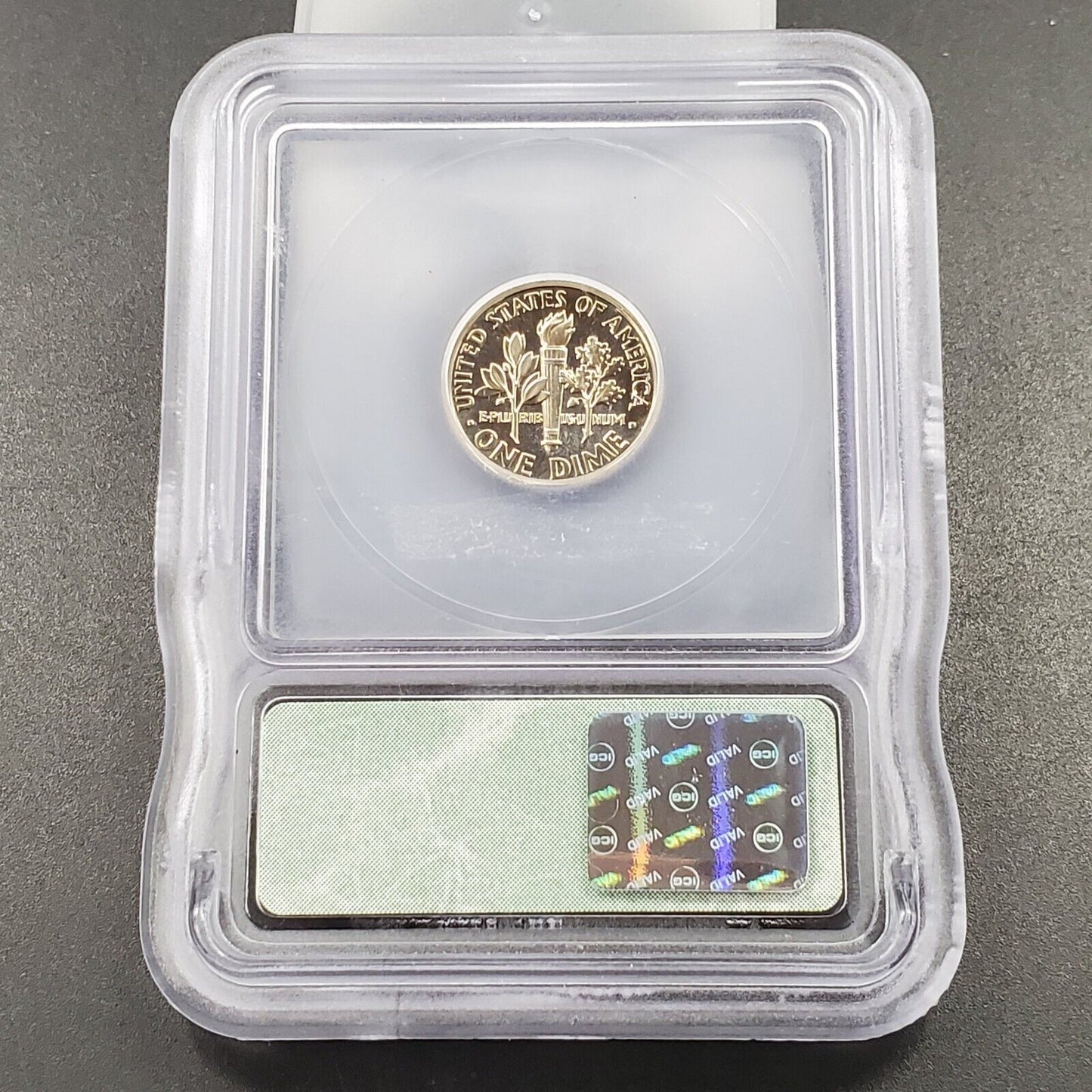1990 S Roosevelt Clad Dime Proof Coin Vintage ICG PR70 DCAM Deep Cameo Gem