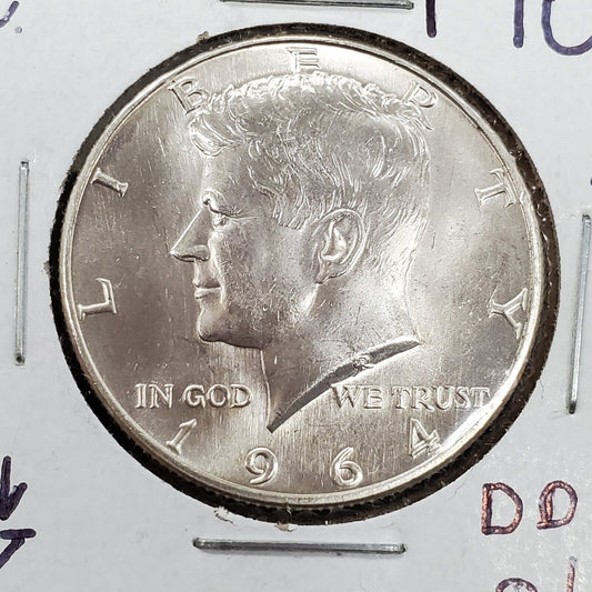 1964 D Kennedy Half Dollar Coin GEM BU UNC DDO 015 Double Die OBV Variety