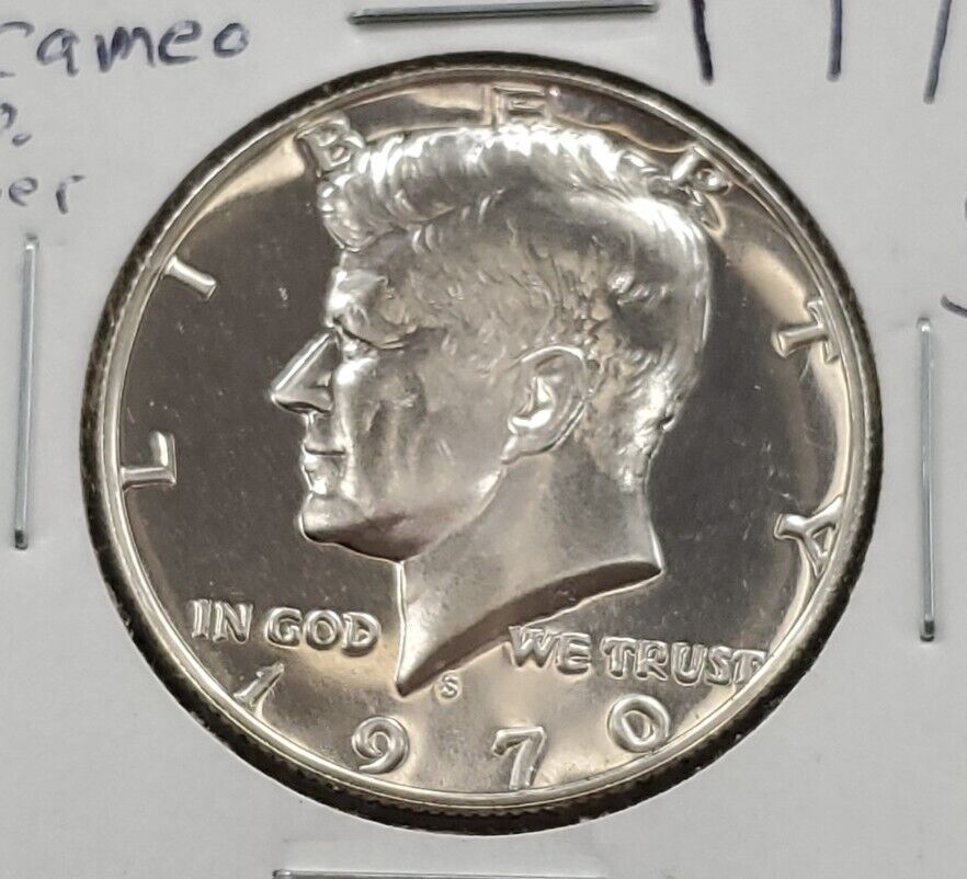 1970 s Kennedy 40% Silver Half Dollar Coin Choice Gem Proof Cameo Coin