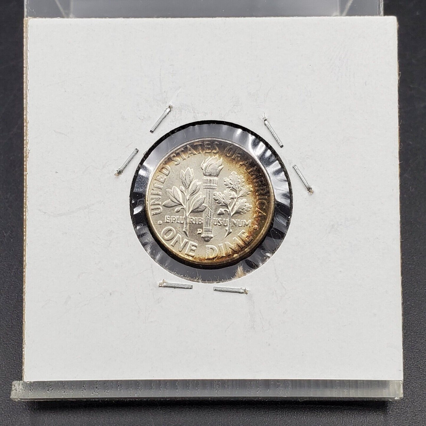 1960 D Roosevelt Silver Dime Coin Choice AU Neat Toning PQ Toner