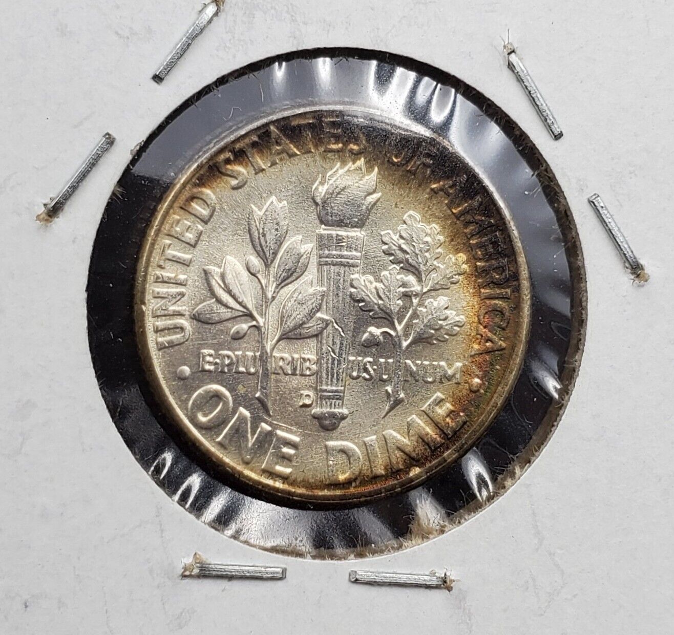 1960 D Roosevelt Silver Dime Coin Choice AU Neat Toning PQ Toner